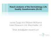 Rasch analysis of the Dermatology Life Quality Questionnaire (DLQI)